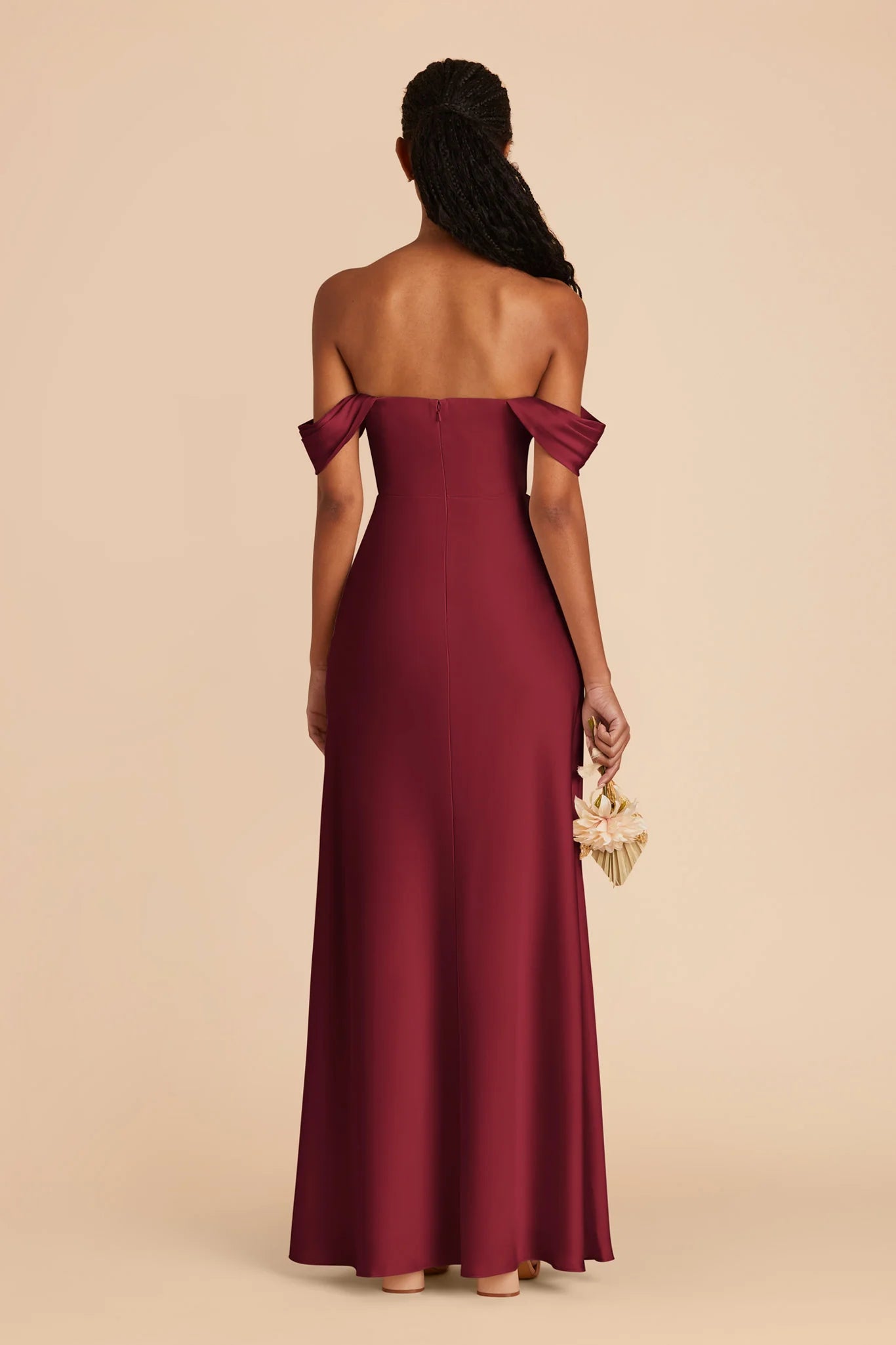 Luxurious Fitted Square Neck Spaghetti Strap Satin Open Back Floor Length Bridesmaid Dresses