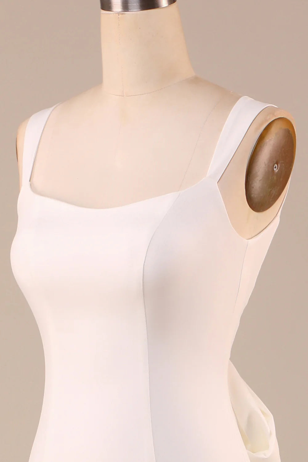 Mermaid Square Collar Sleeveless Wedding Dress - QIAIWAN Dress