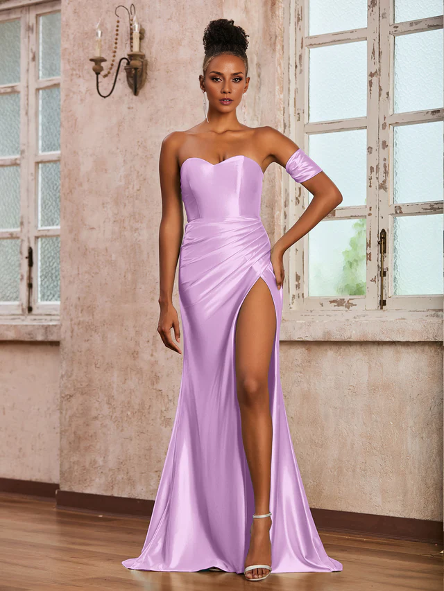 Sweetheart strapless long dress Prom Dresses QIAIWAN Dress