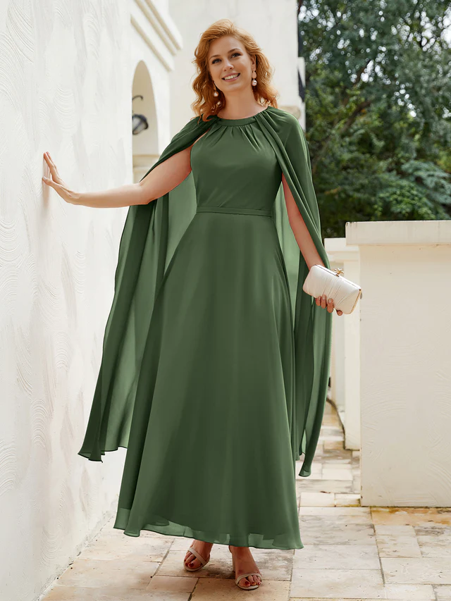 Chiffon A-line Mother Dress - QIAIWAN Dress