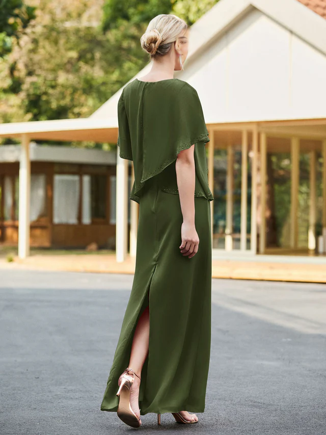 Chiffon V-neck Bridal Mother's Dress - QIAIWAN Dress