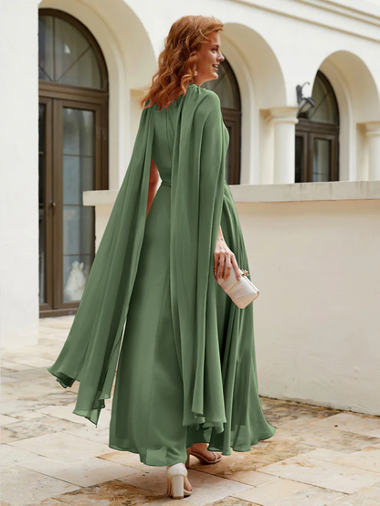 Chiffon A-line Mother Dress - QIAIWAN Dress