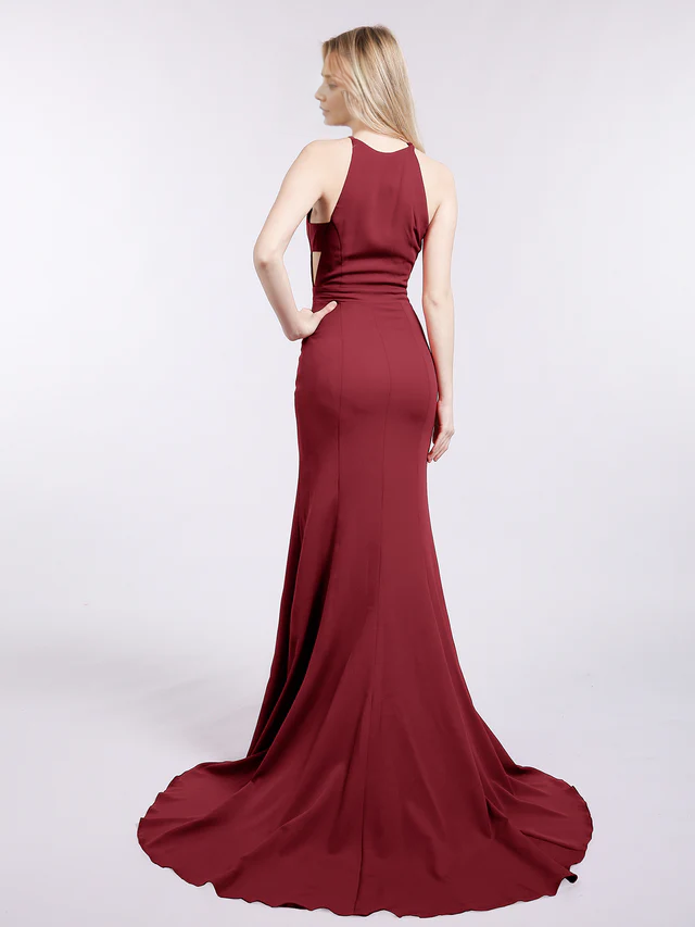 Sleeveless backless mermaid dress Prom Dresses QIAIWAN Dress