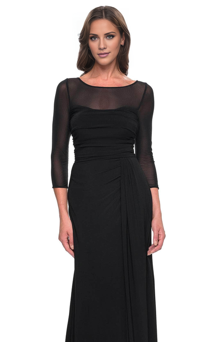 Black Sheath Formal Dress See-through Chiffon Mother of the Bride Dresse