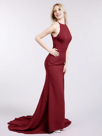 Sleeveless backless mermaid dress Prom Dresses QIAIWAN Dress