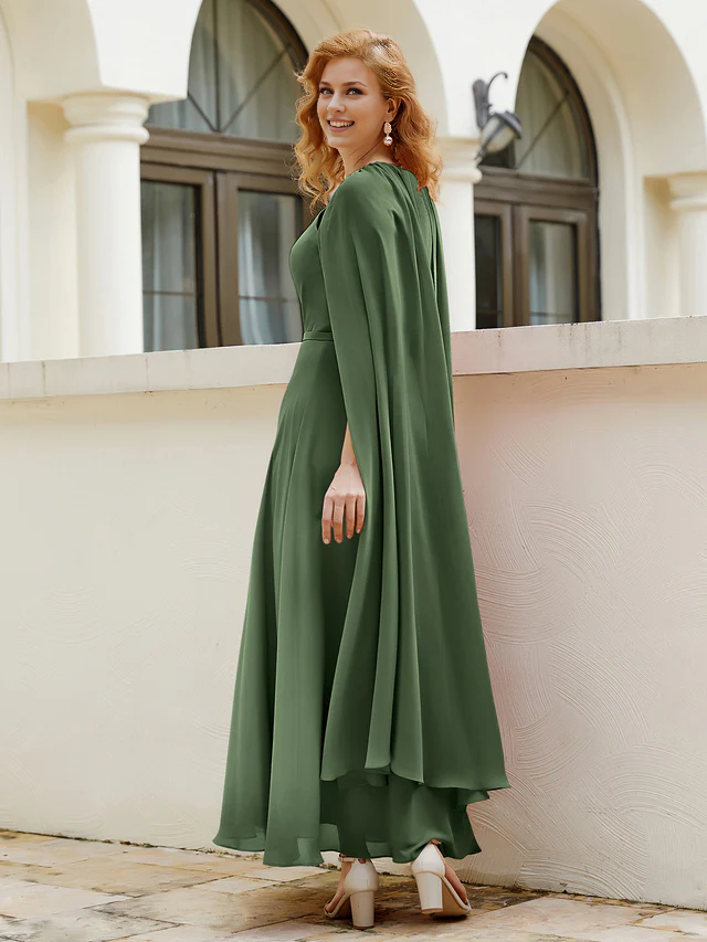 Chiffon A-line Mother Dress - QIAIWAN Dress