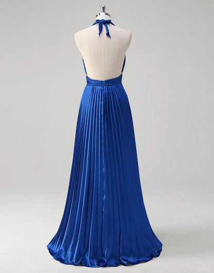 QIAIWAN Elegant A-line Backless Sleeveless Ball Dress