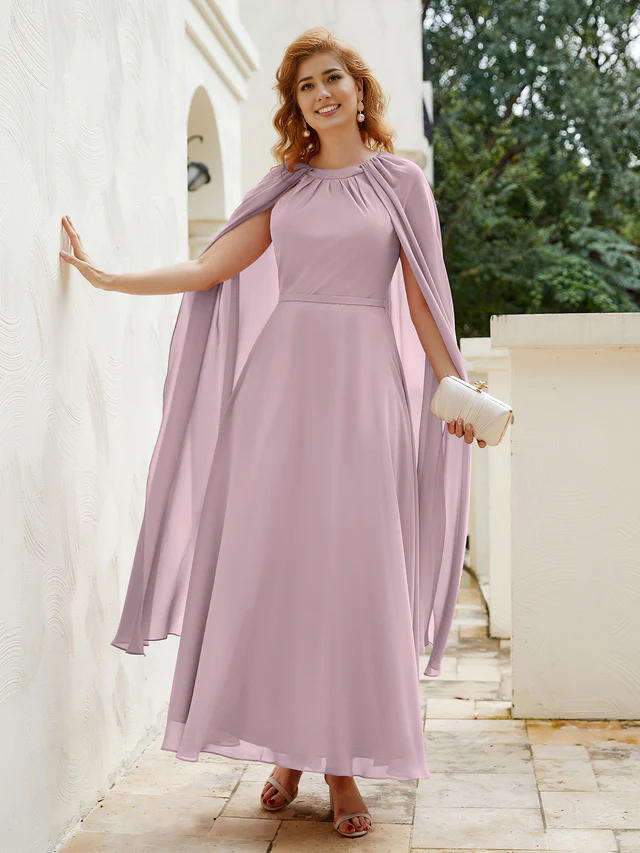 A-line Chiffon Bridal Mother's Dress - QIAIWAN Dress