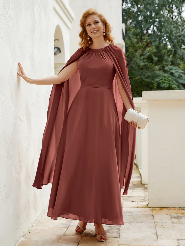 Chiffon A-line Mother Dress - QIAIWAN Dress