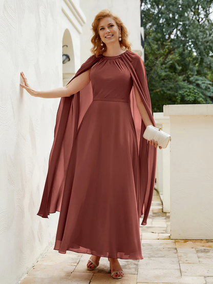 Chiffon A-line Mother Dress - QIAIWAN Dress