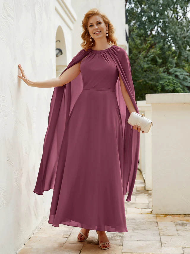 Chiffon A-line Mother Dress - QIAIWAN Dress