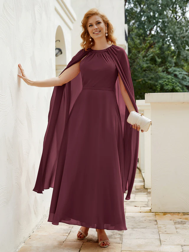 Chiffon A-line Mother Dress - QIAIWAN Dress