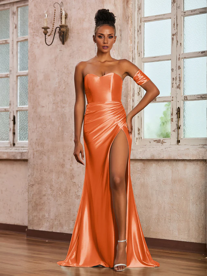 Sweetheart strapless long dress Prom Dresses QIAIWAN Dress