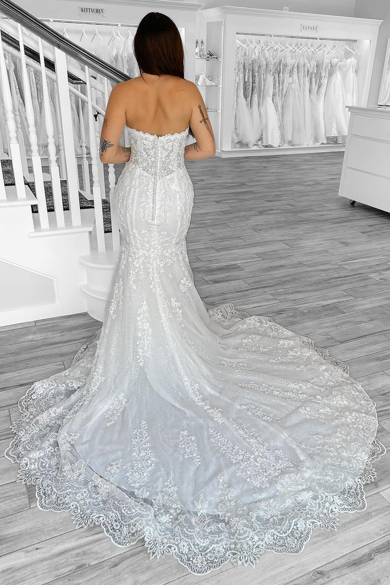 Mermaid Sweetheart Lace Wedding Dresses