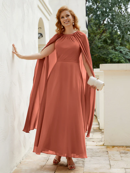 Chiffon A-line Mother Dress - QIAIWAN Dress