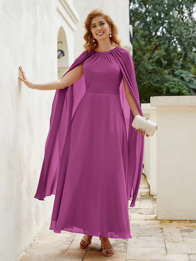 A-line Chiffon Bridal Mother's Dress - QIAIWAN Dress