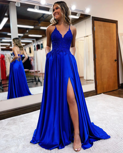 QIAIWAN Dress Tight Strap Sleeveless Tight Waist Ball Dress