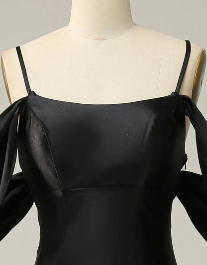 QIAIWAN Dress elegant slim shoulder strap backless floor mopping ball gown