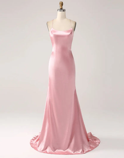 QIAIWAN's Mermaid Satin Lace Ball Dress with Full Charm