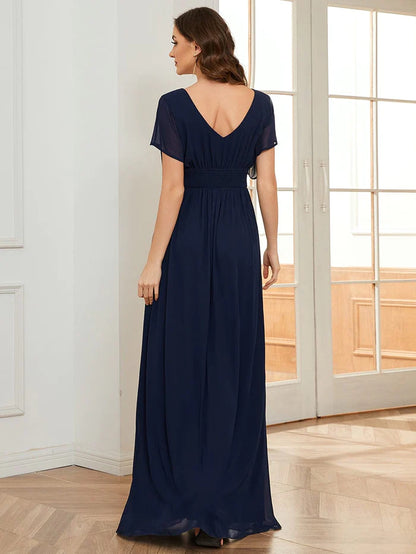 Women's A-Line Empire Waist Maxi Chiffon Evening Dress