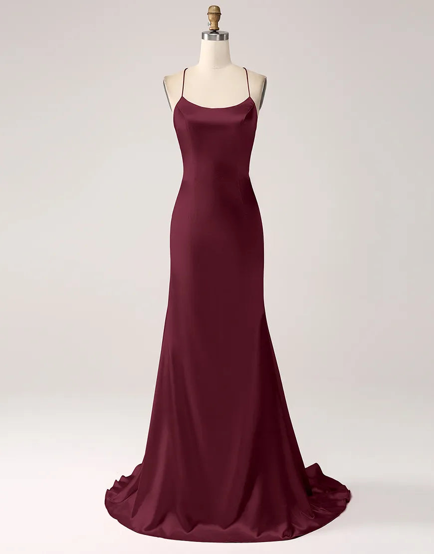 QIAIWAN's Mermaid Satin Lace Ball Dress with Full Charm