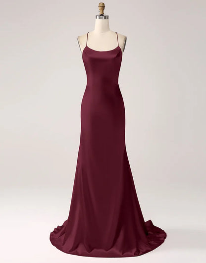 QIAIWAN's Mermaid Satin Lace Ball Dress with Full Charm