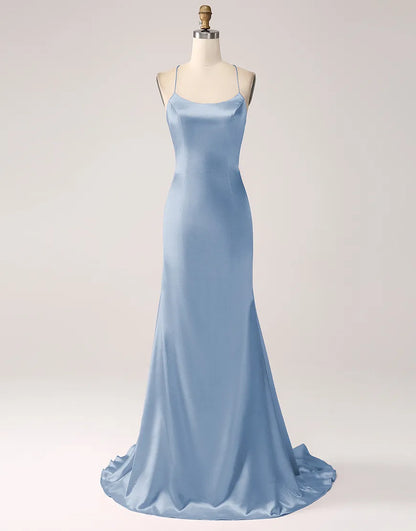 QIAIWAN's Mermaid Satin Lace Ball Dress with Full Charm