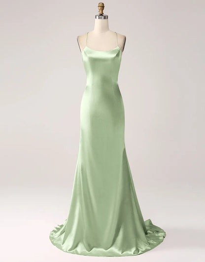 QIAIWAN's Mermaid Satin Lace Ball Dress with Full Charm