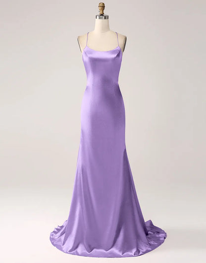 QIAIWAN's Mermaid Satin Lace Ball Dress with Full Charm