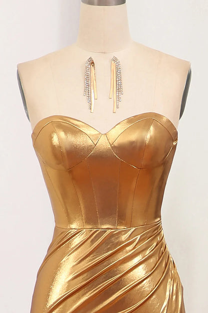 QIAIWAN Dress satin mermaid sleeveless backless ball gown